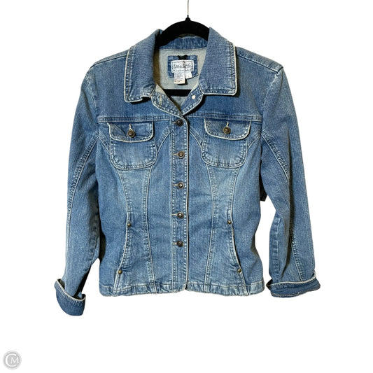 Jacket Denim By Live A Little In Blue, Size: L