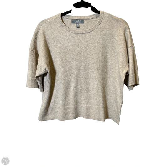 Sweater Short Sleeve By Marled In Beige, Size: S