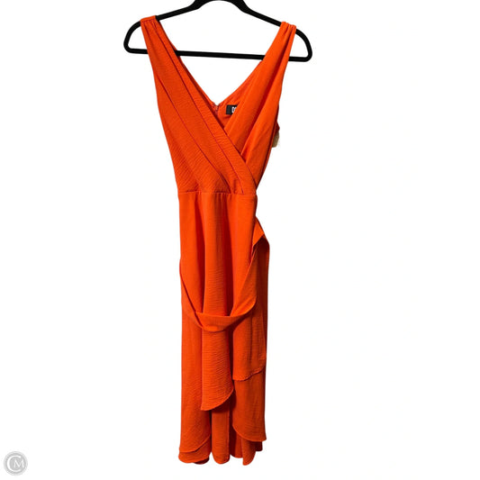 Dress Casual Midi By Dkny In Orange, Size: 8
