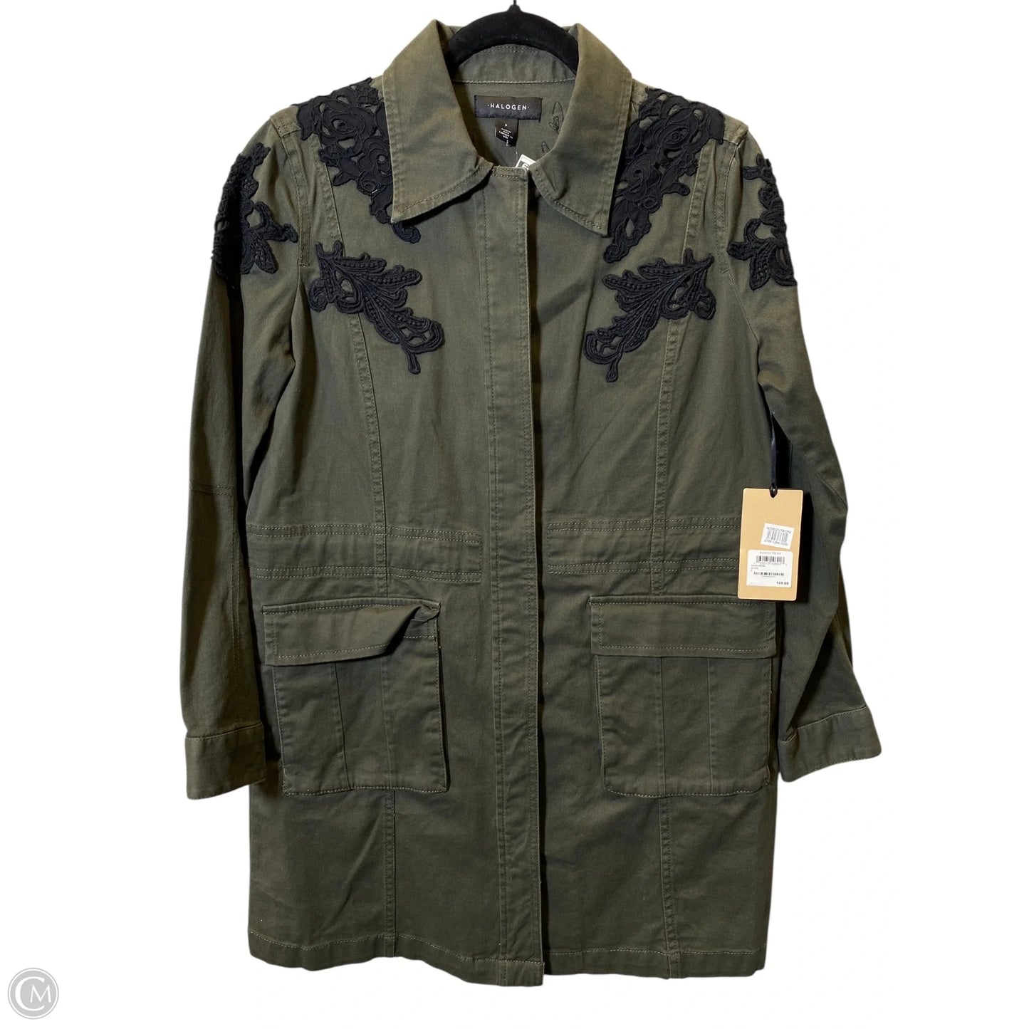 Jacket Other By Halogen In Black & Green, Size: S