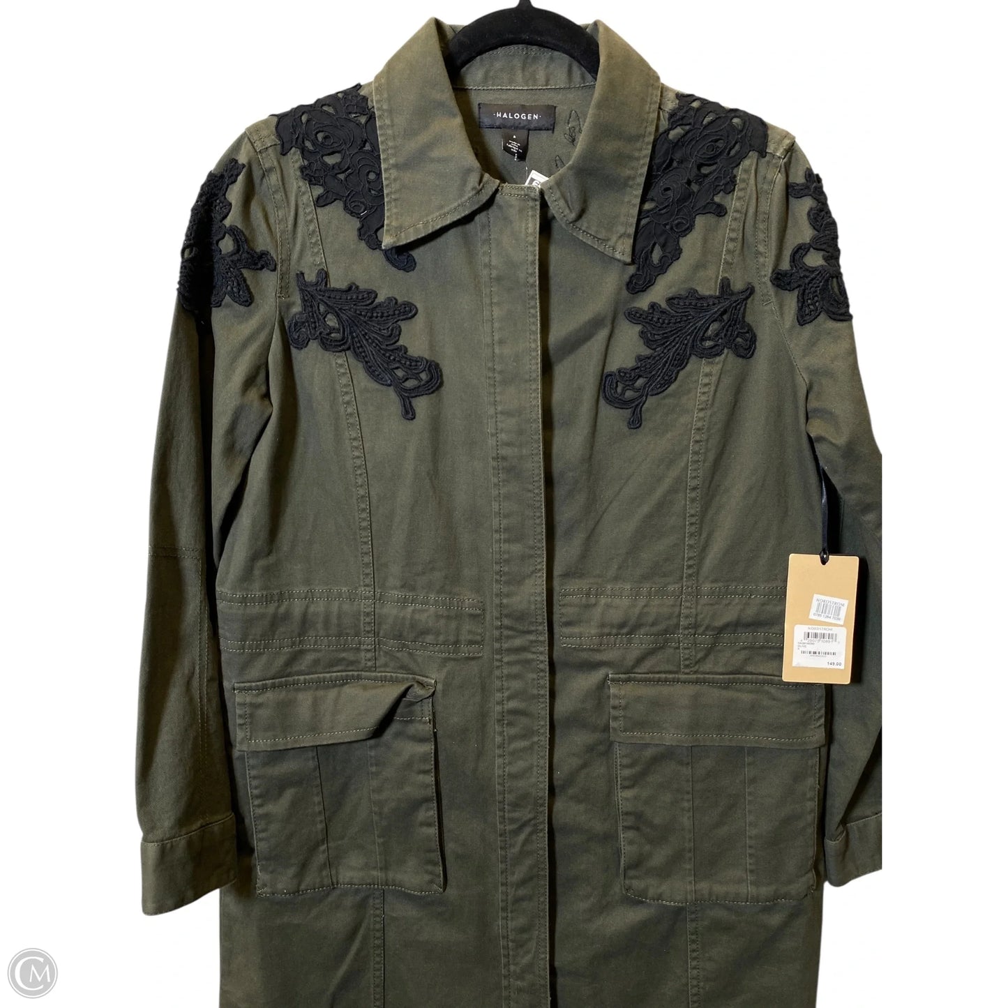 Jacket Other By Halogen In Black & Green, Size: S