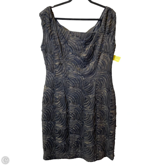 Dress Casual Midi By Jessica Howard In Black & Gold, Size: 16