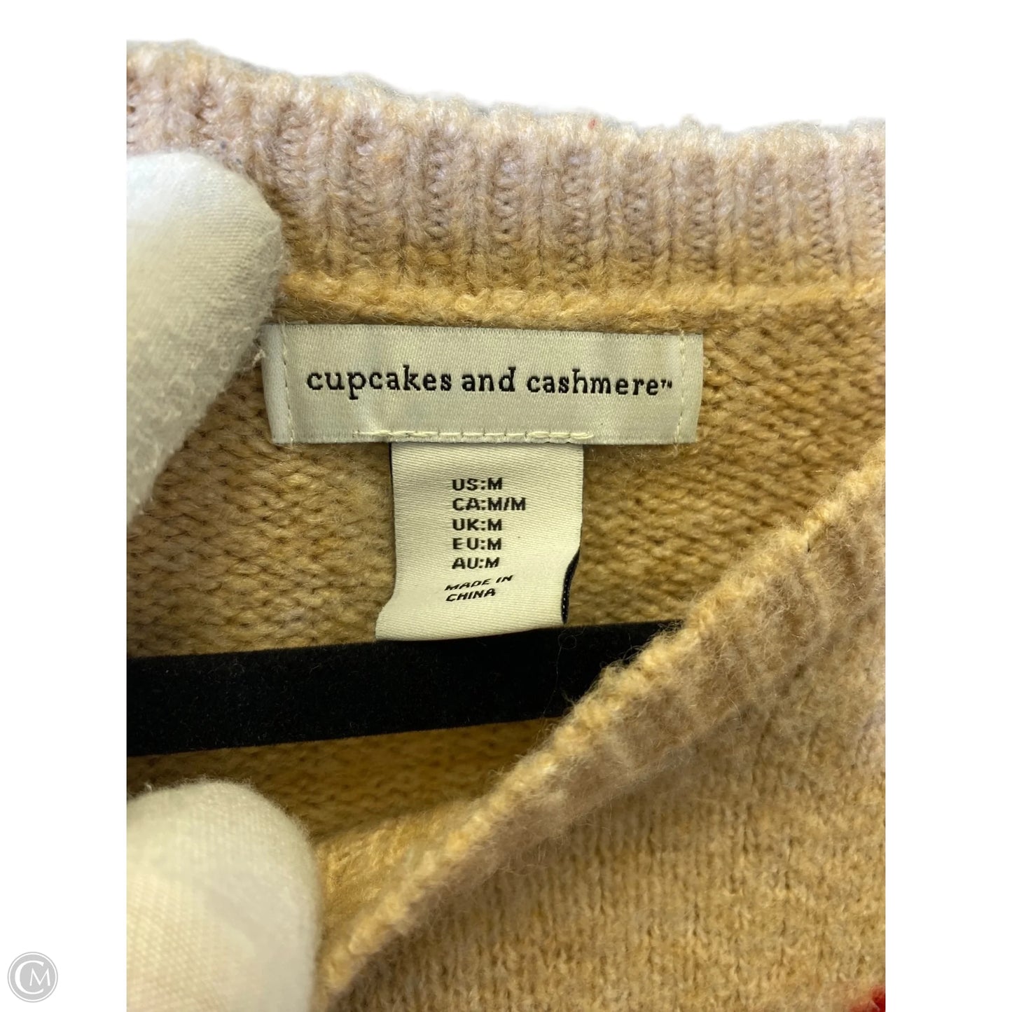 Sweater By Cupcakes And Cashmere In Red & Tan, Size: M