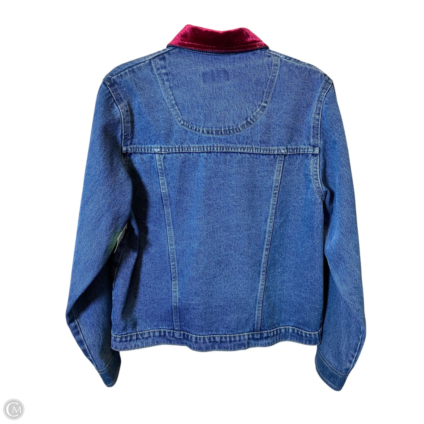 Jacket Denim By Agapo In Blue & Red, Size: M