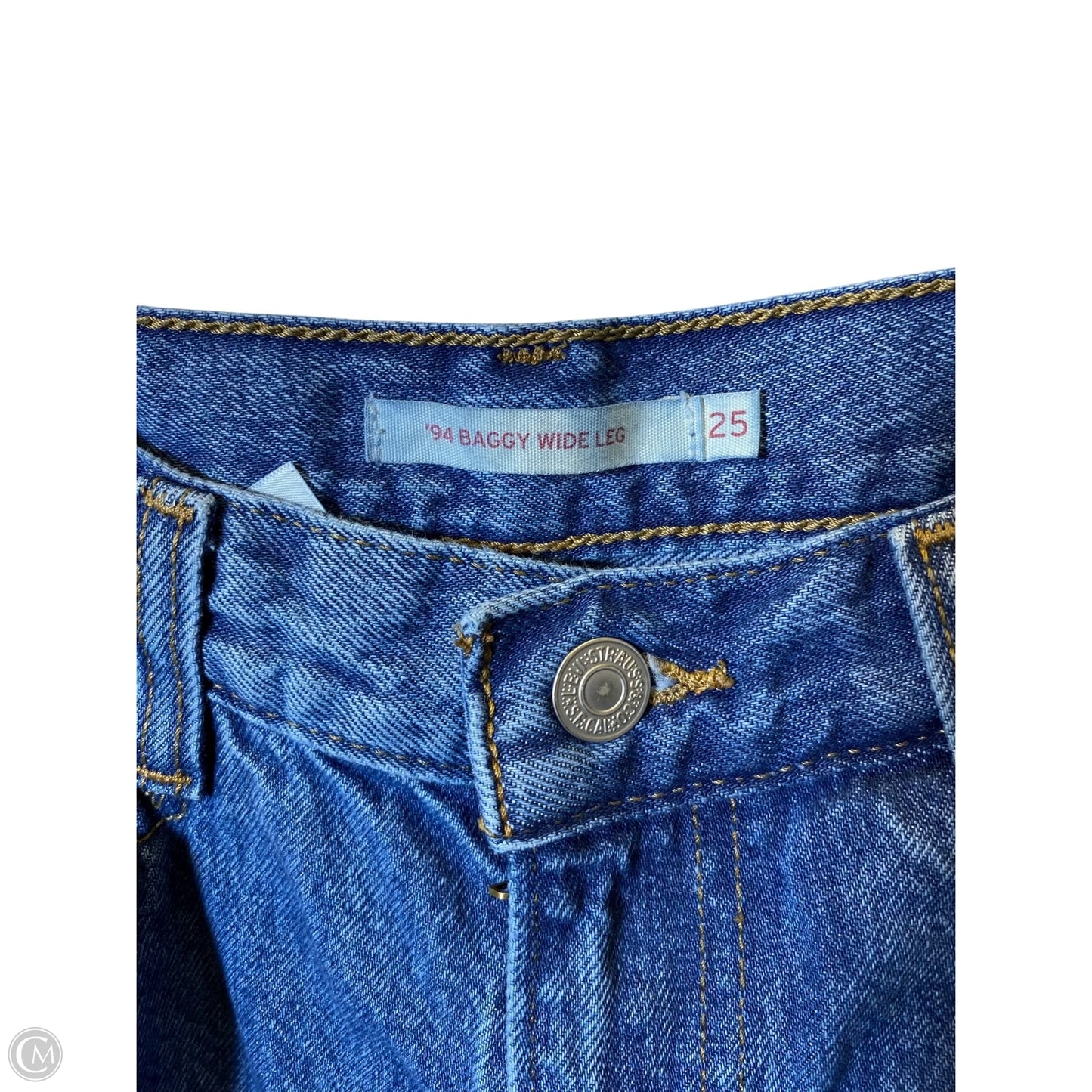 Jeans Wide Leg By Levis In Blue, Size: 2