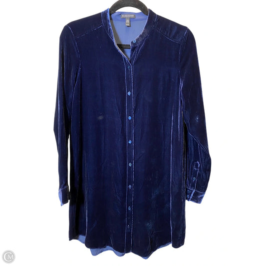 Top Long Sleeve By Eileen Fisher In Blue, Size: S