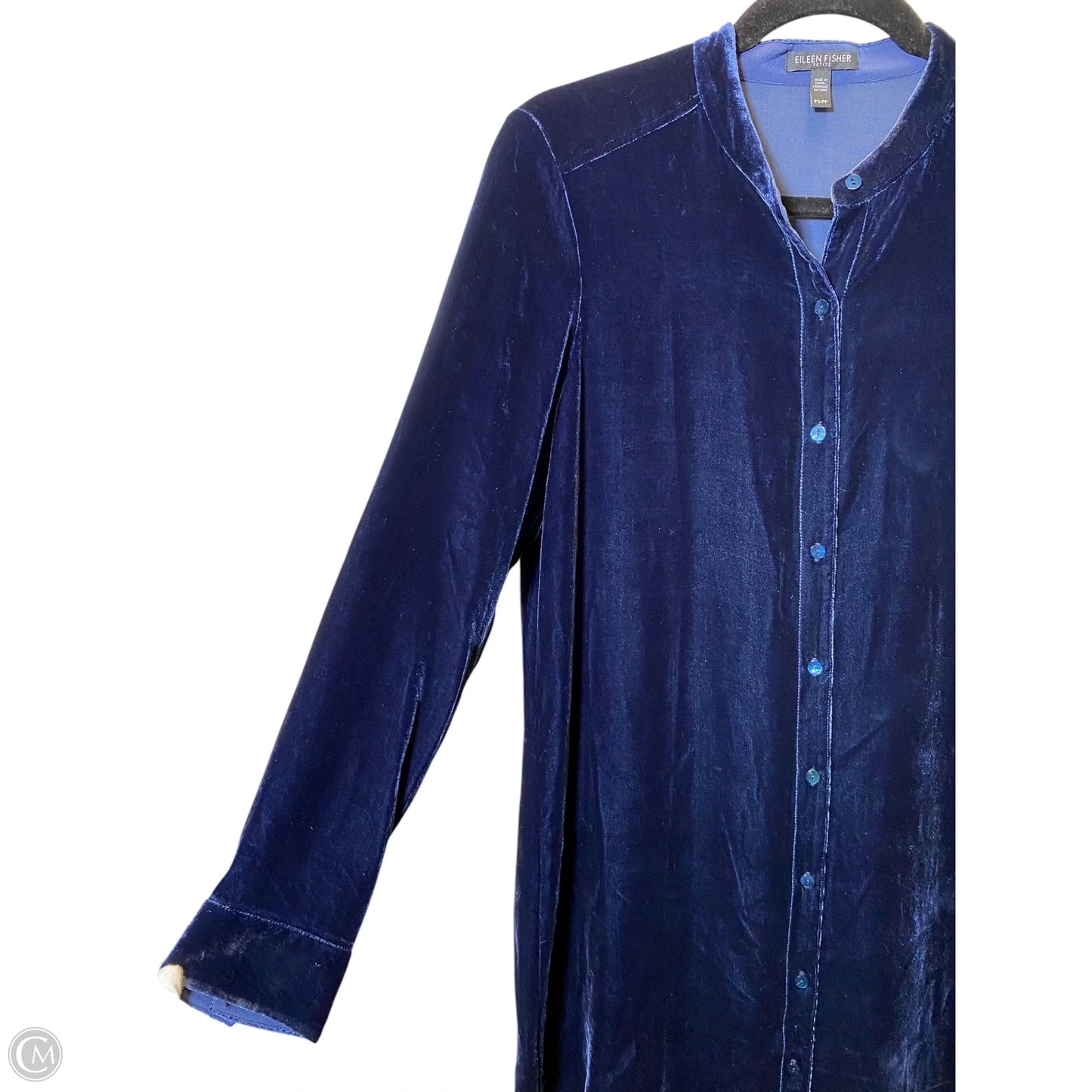 Top Long Sleeve By Eileen Fisher In Blue, Size: S