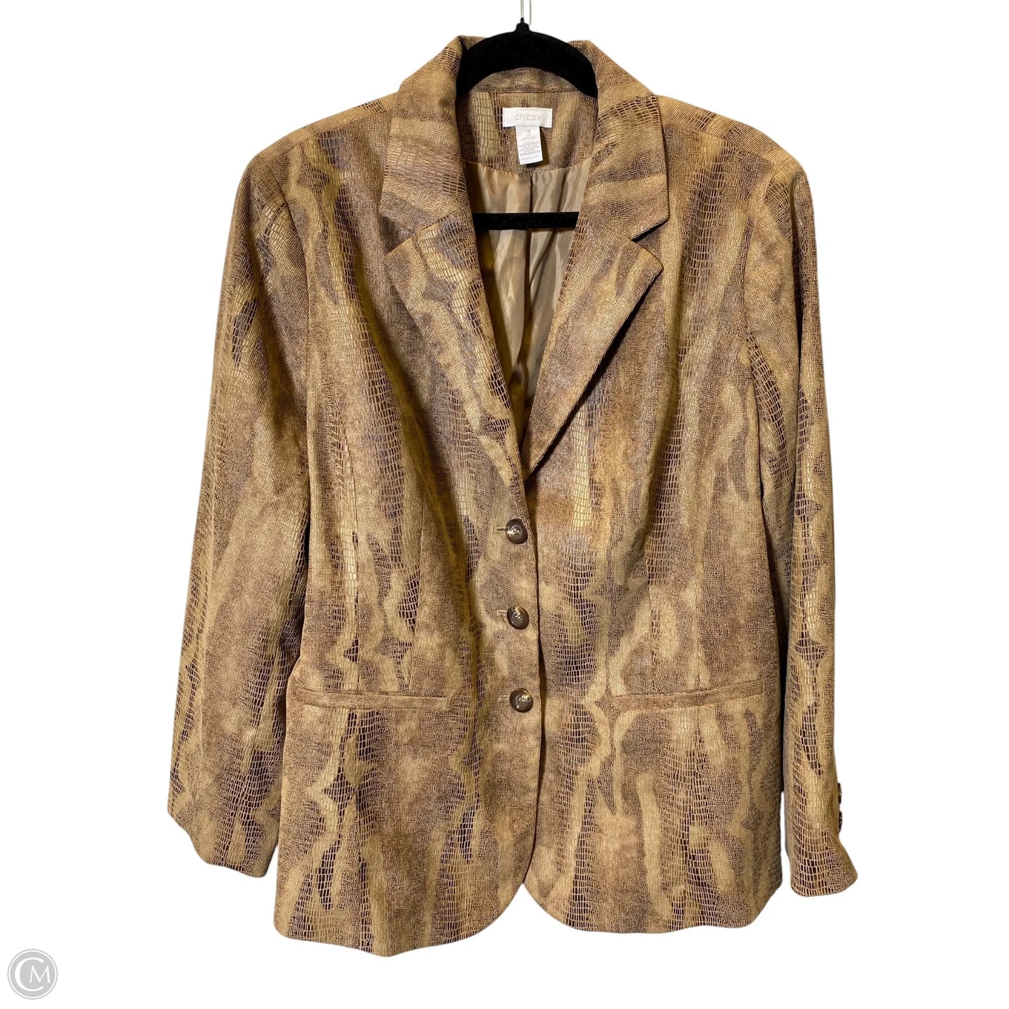 Blazer By Chicos In Brown, Size: Xl
