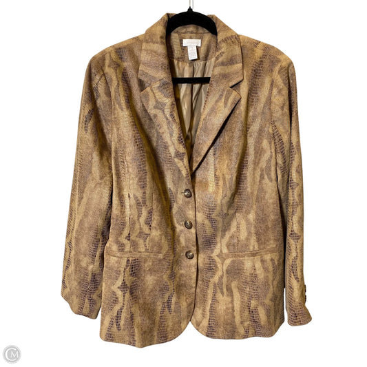 Blazer By Chicos In Brown, Size: Xl
