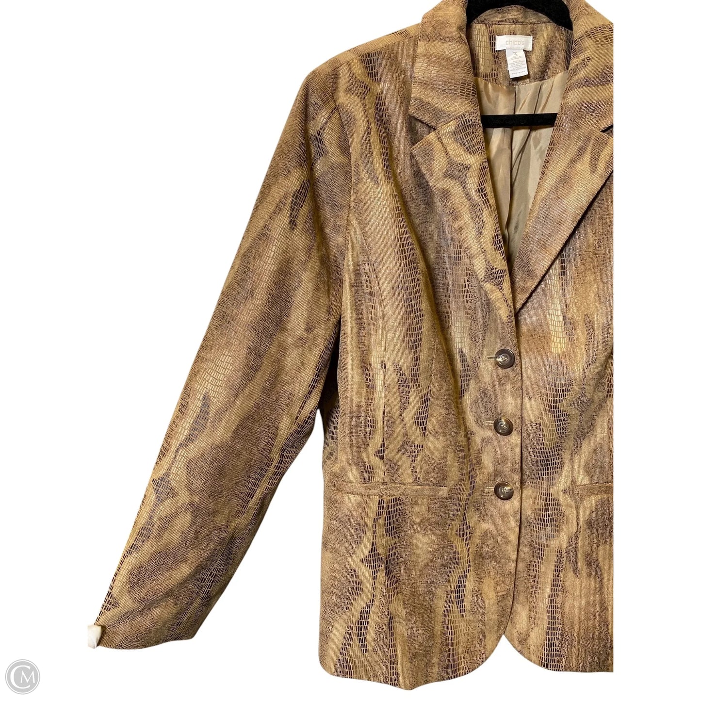 Blazer By Chicos In Brown, Size: Xl