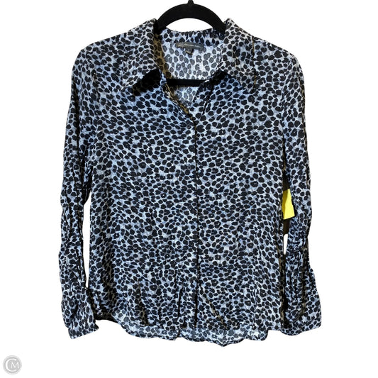 Blouse Long Sleeve By Adrianna Papell In Animal Print, Size: M