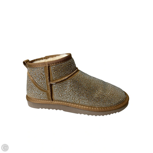 Boots Ankle Flats By Inc In Brown & Silver, Size: 9