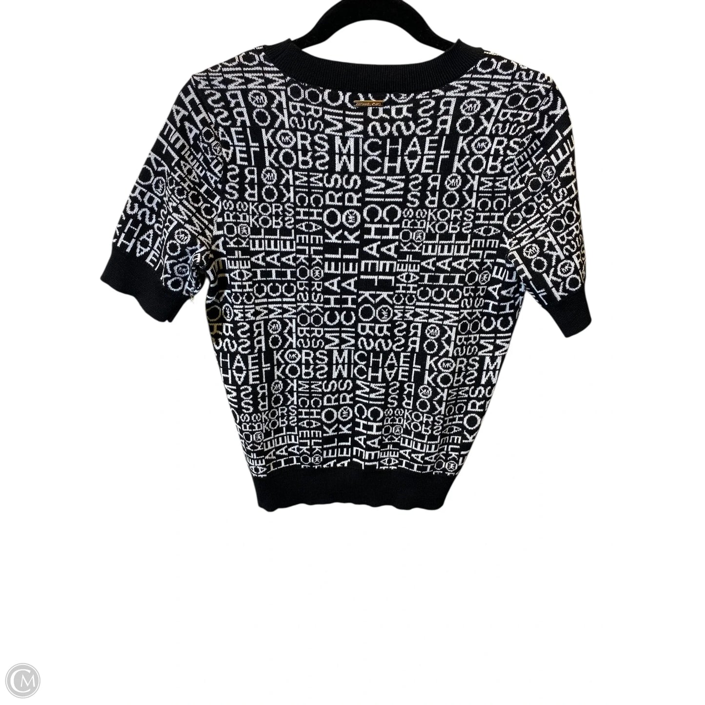 Sweater Short Sleeve By Michael By Michael Kors In Black & White, Size: S