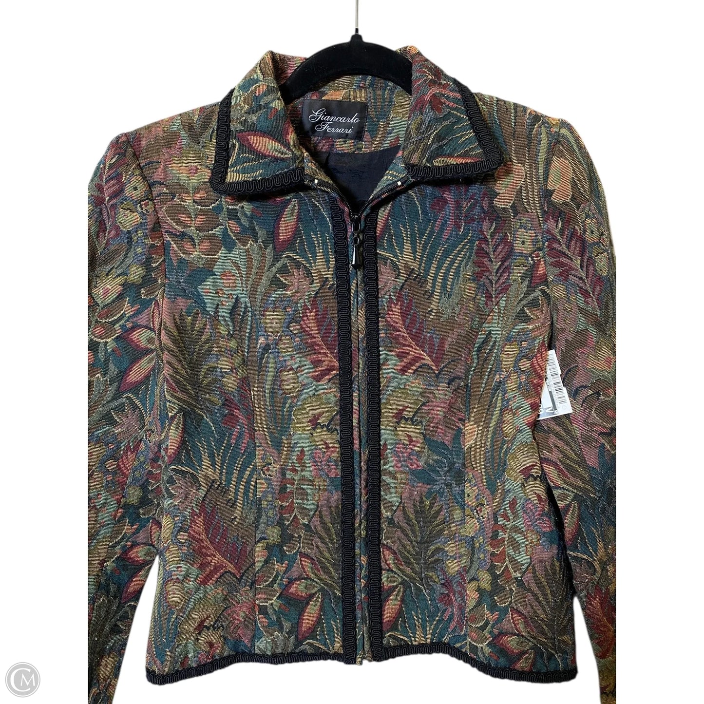 Jacket Moto By Clothes Mentor In Multi-colored, Size: 4