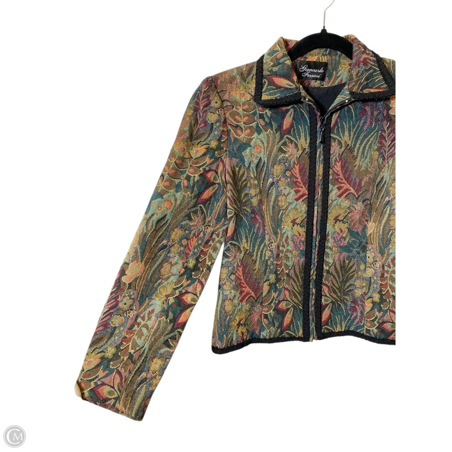 Jacket Moto By Clothes Mentor In Multi-colored, Size: 4