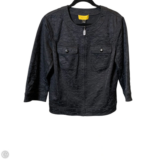 Jacket Luxury Designer By St John Collection In Black, Size: 14