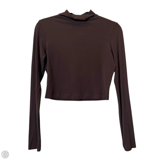 Athletic Top Long Sleeve Collar By Lululemon In Brown, Size: 6
