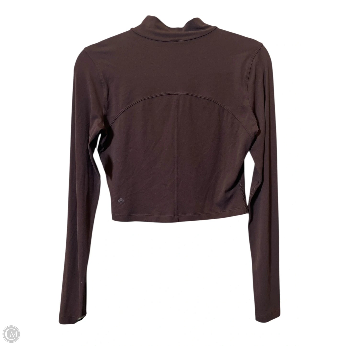 Athletic Top Long Sleeve Collar By Lululemon In Brown, Size: 6