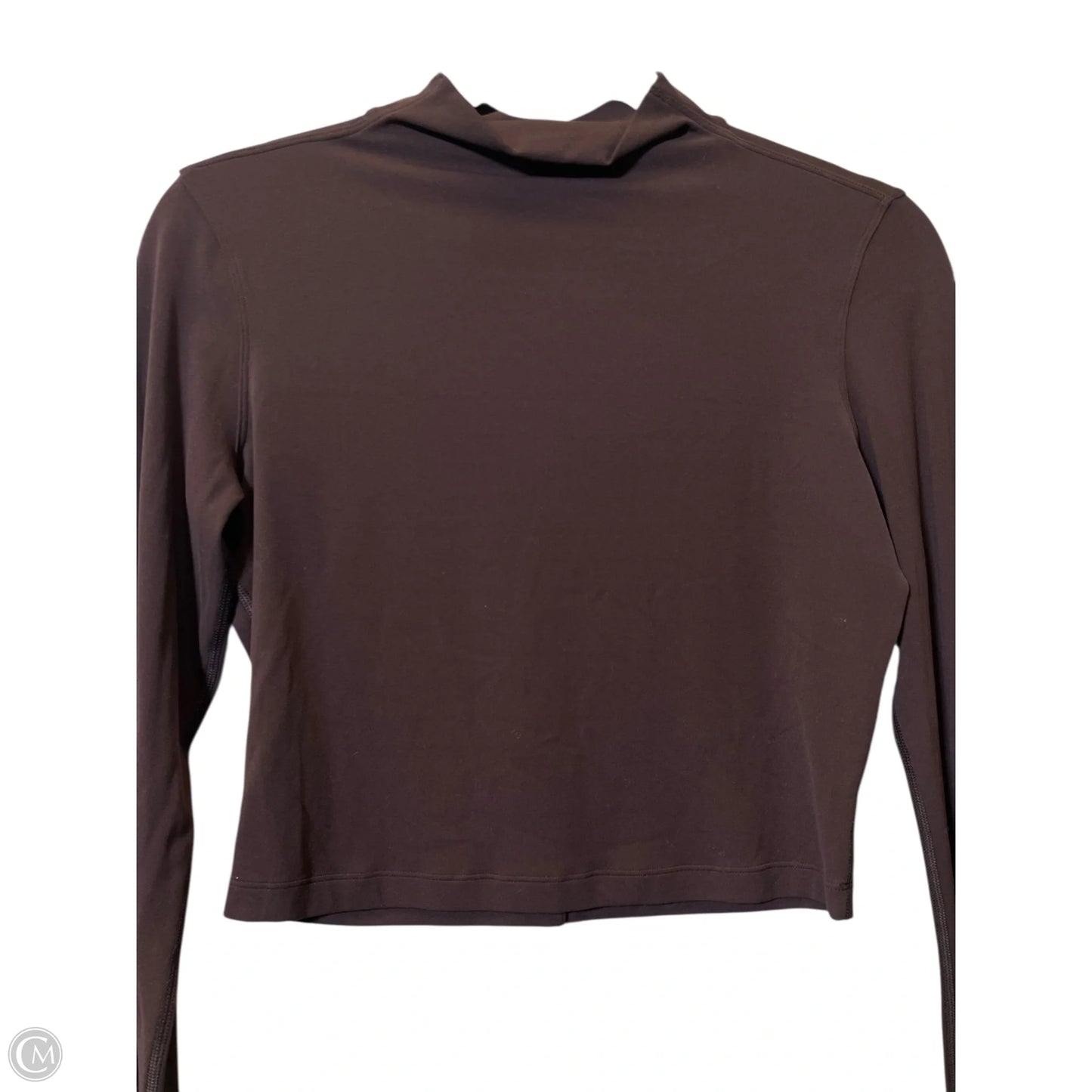 Athletic Top Long Sleeve Collar By Lululemon In Brown, Size: 6