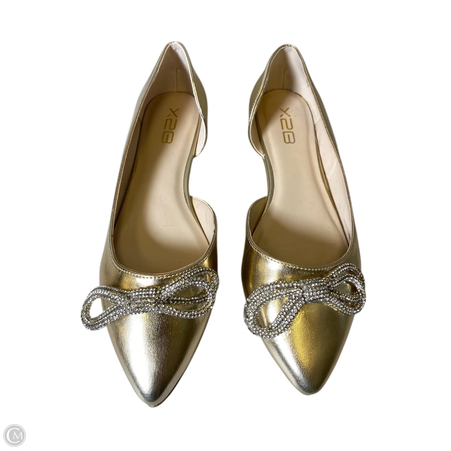 Shoes Flats By Clothes Mentor In Gold & Silver, Size: 8.5