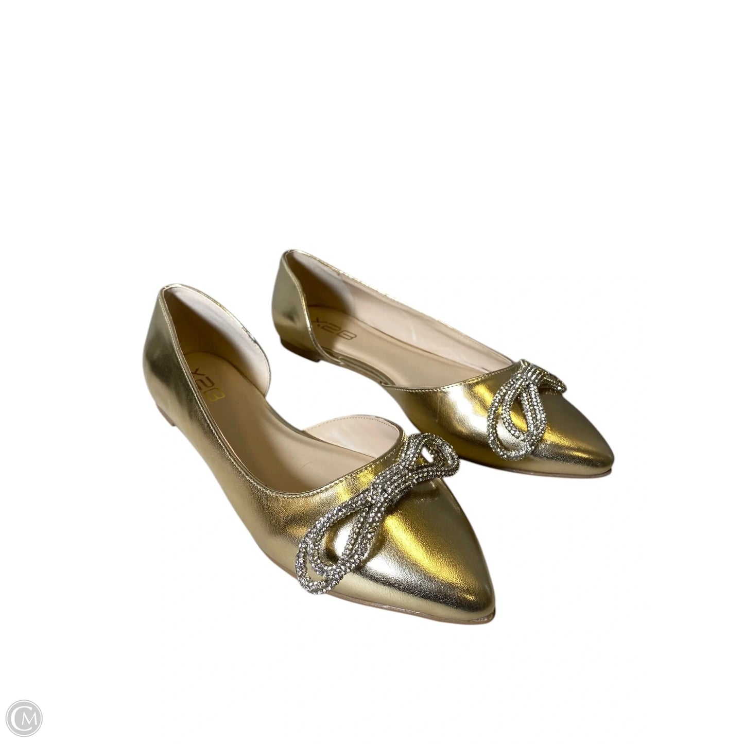 Shoes Flats By Clothes Mentor In Gold & Silver, Size: 8.5