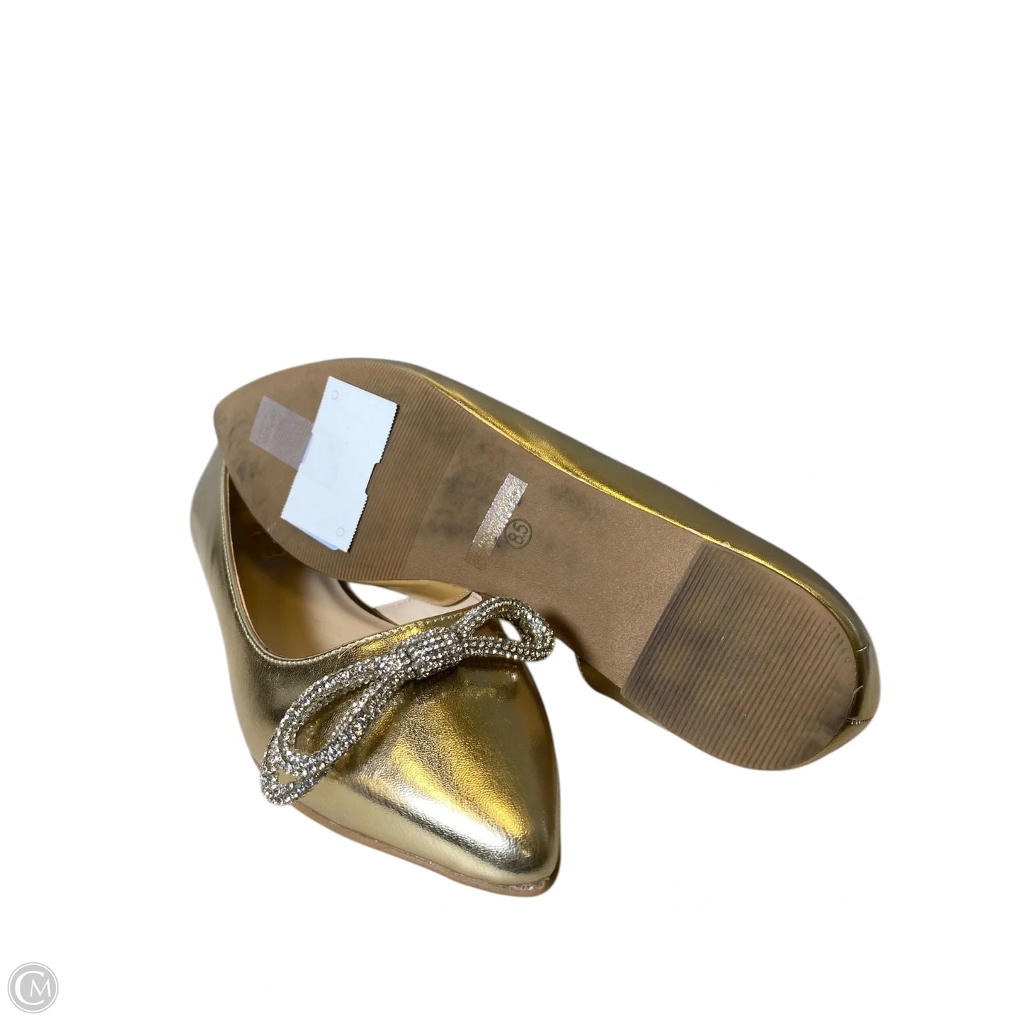 Shoes Flats By Clothes Mentor In Gold & Silver, Size: 8.5