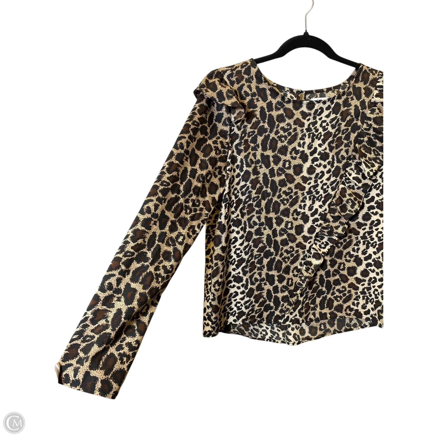 Blouse Long Sleeve By Kensie In Animal Print, Size: M
