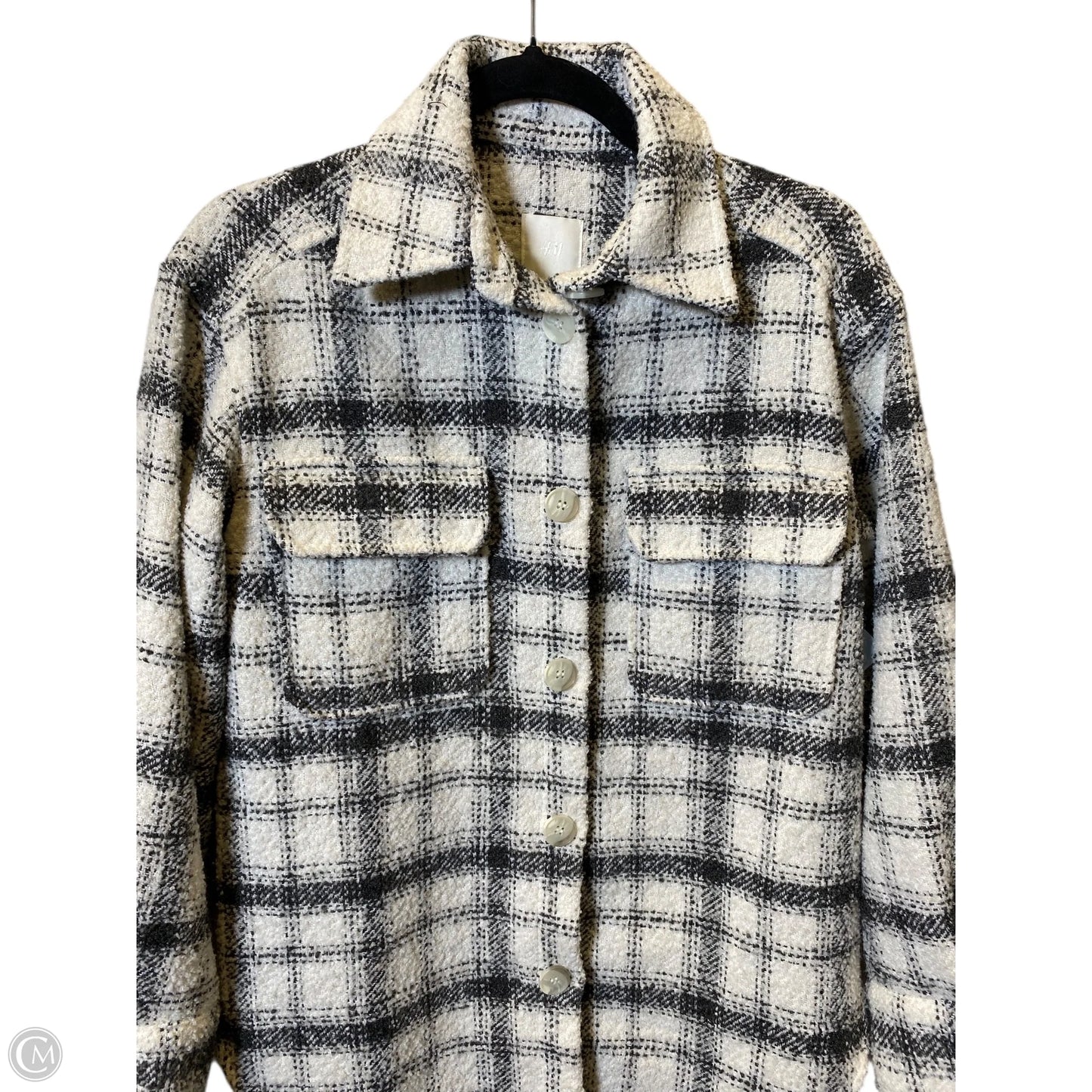 Jacket Other By H&m In Black & Cream, Size: Xs