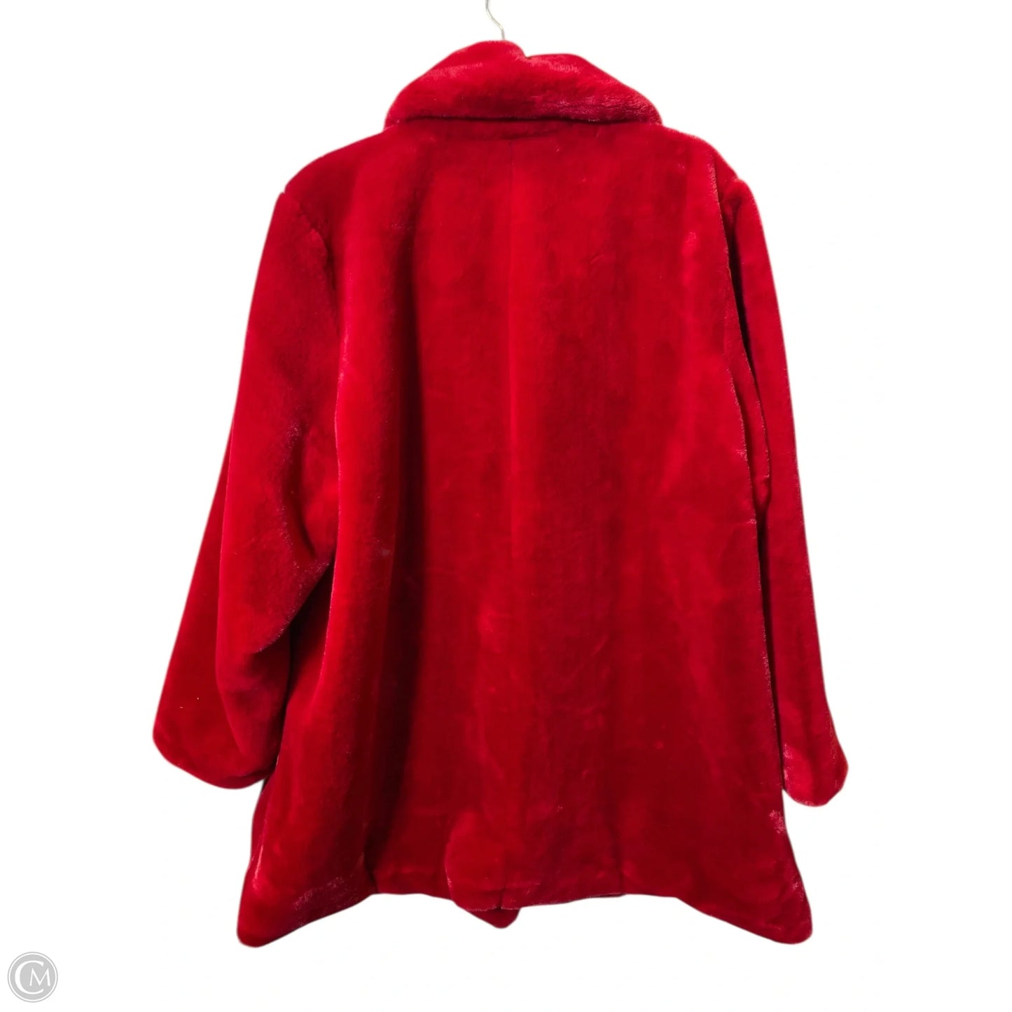Coat Faux Fur & Sherpa By Torrid In Red, Size: 3x