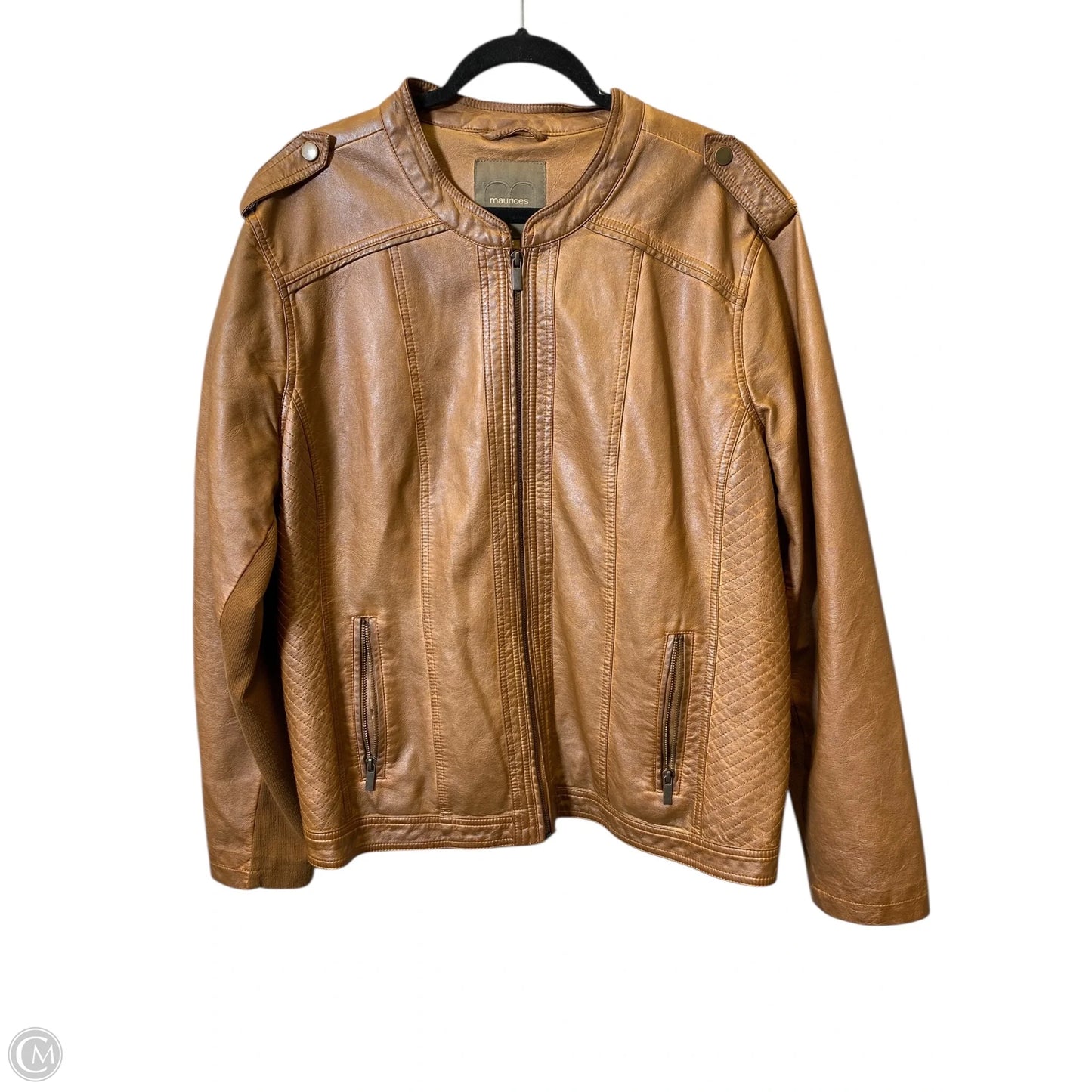 Jacket Leather By Maurices In Brown, Size: 2x