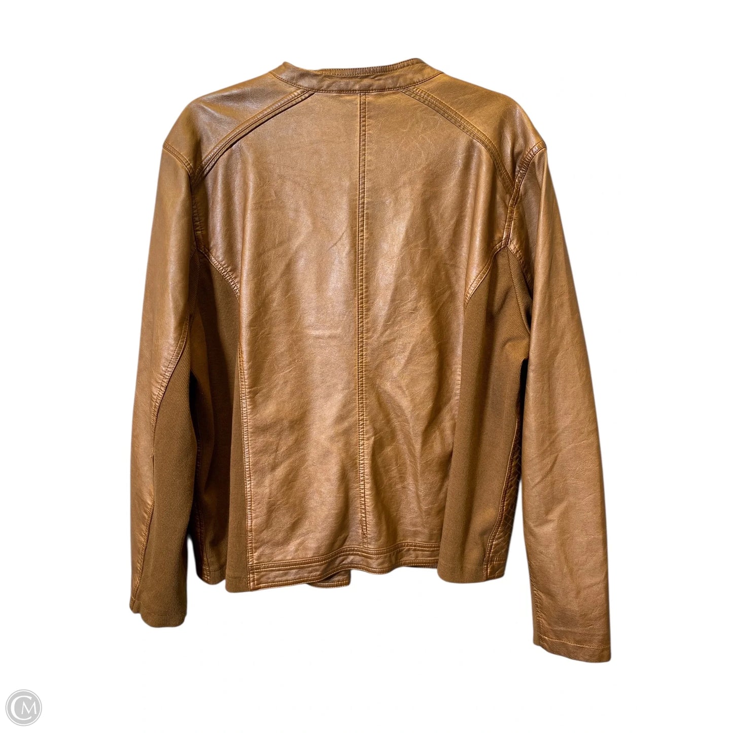 Jacket Leather By Maurices In Brown, Size: 2x