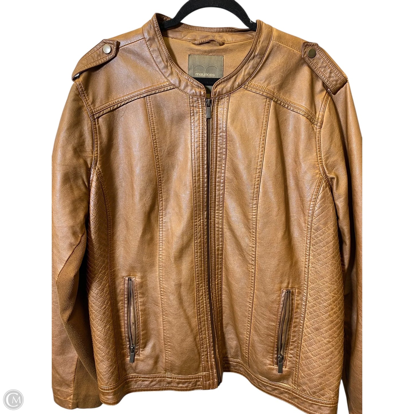 Jacket Leather By Maurices In Brown, Size: 2x