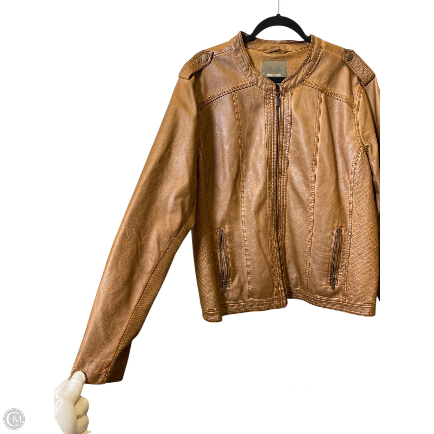 Jacket Leather By Maurices In Brown, Size: 2x