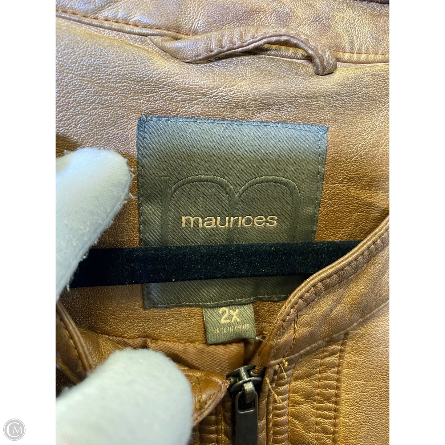 Jacket Leather By Maurices In Brown, Size: 2x