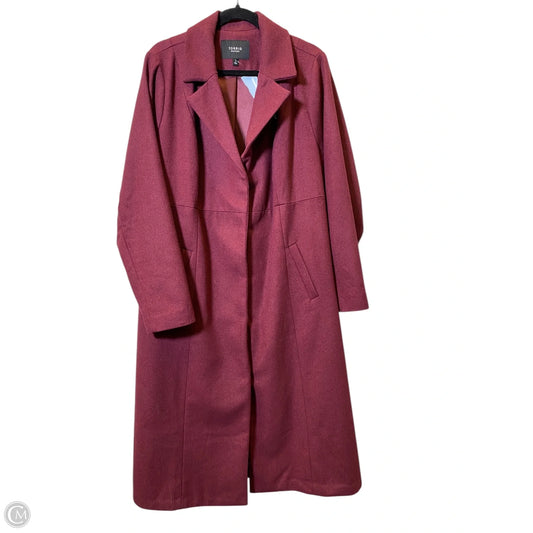 Coat Wool By Torrid In Maroon, Size: 2x