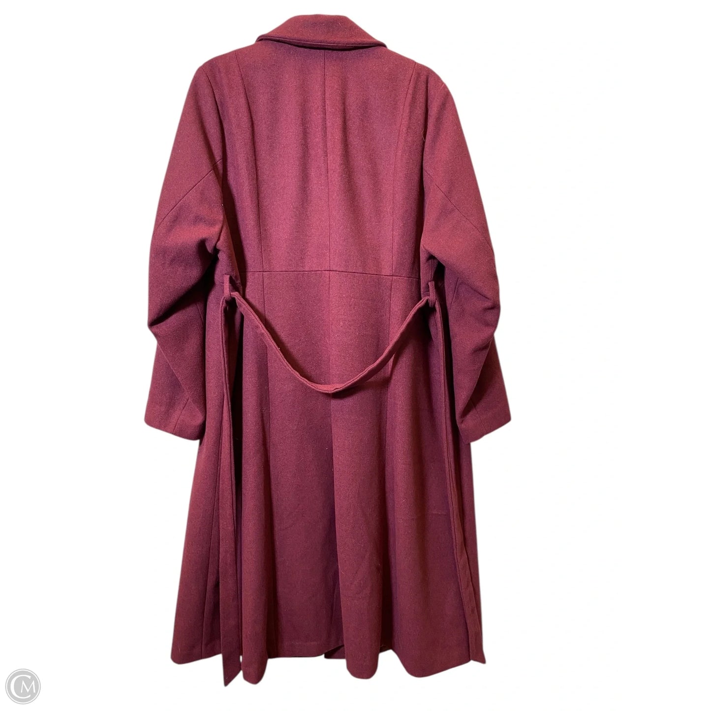 Coat Wool By Torrid In Maroon, Size: 2x