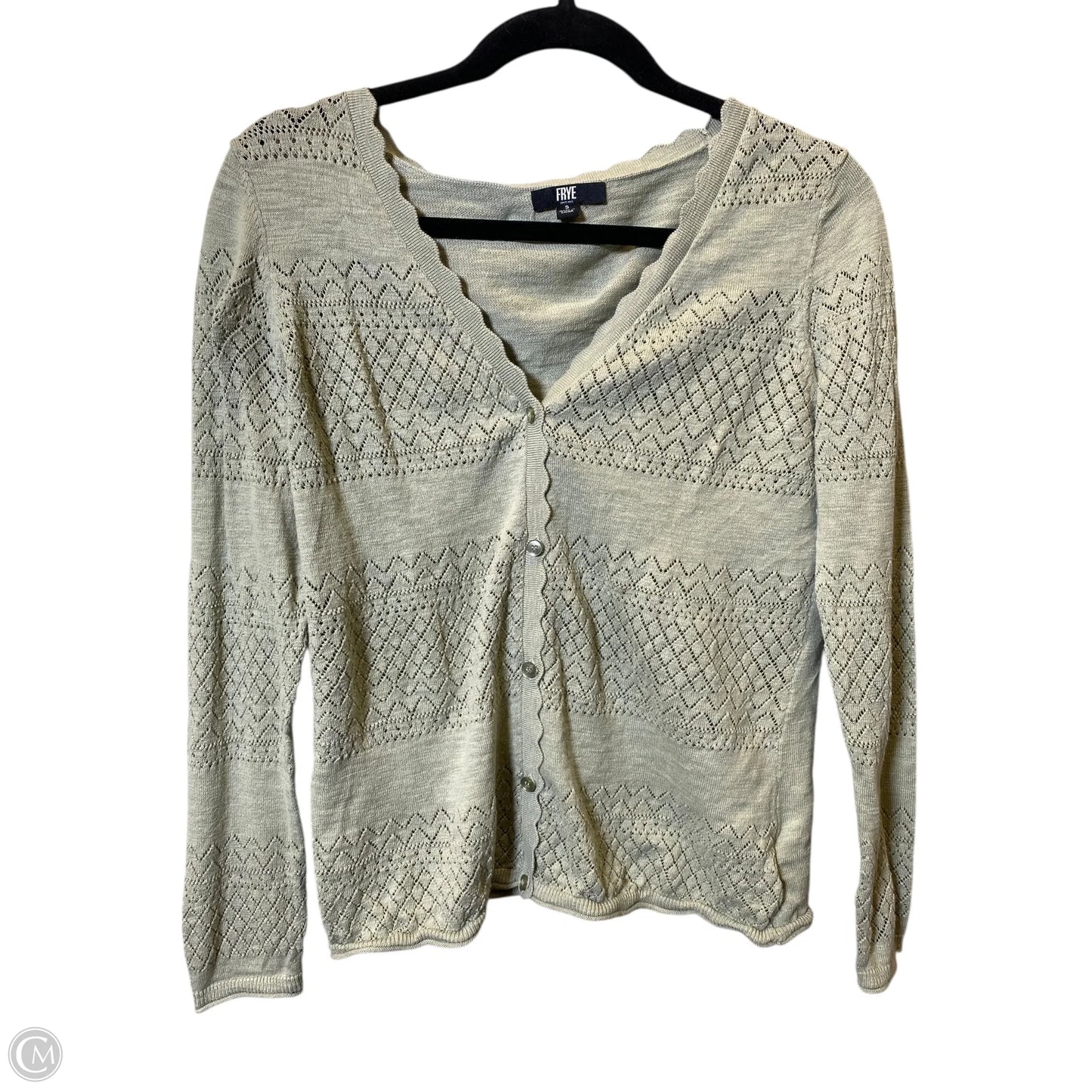 Cardigan Designer By Frye In Green, Size: S