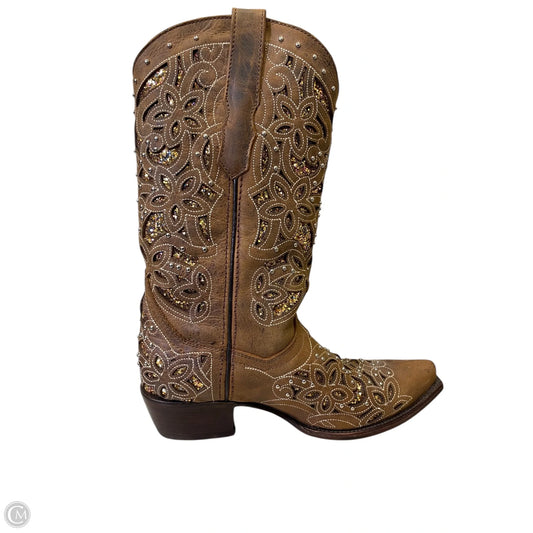 Boots Western By Clothes Mentor In Brown & Gold, Size: 9.5