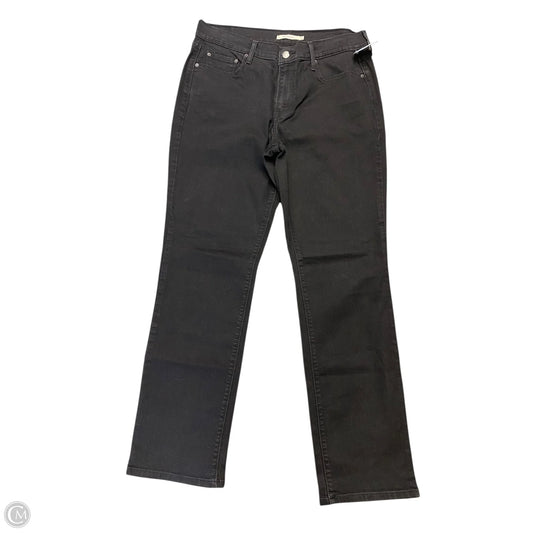 Jeans Straight By Levis In Black, Size: 12