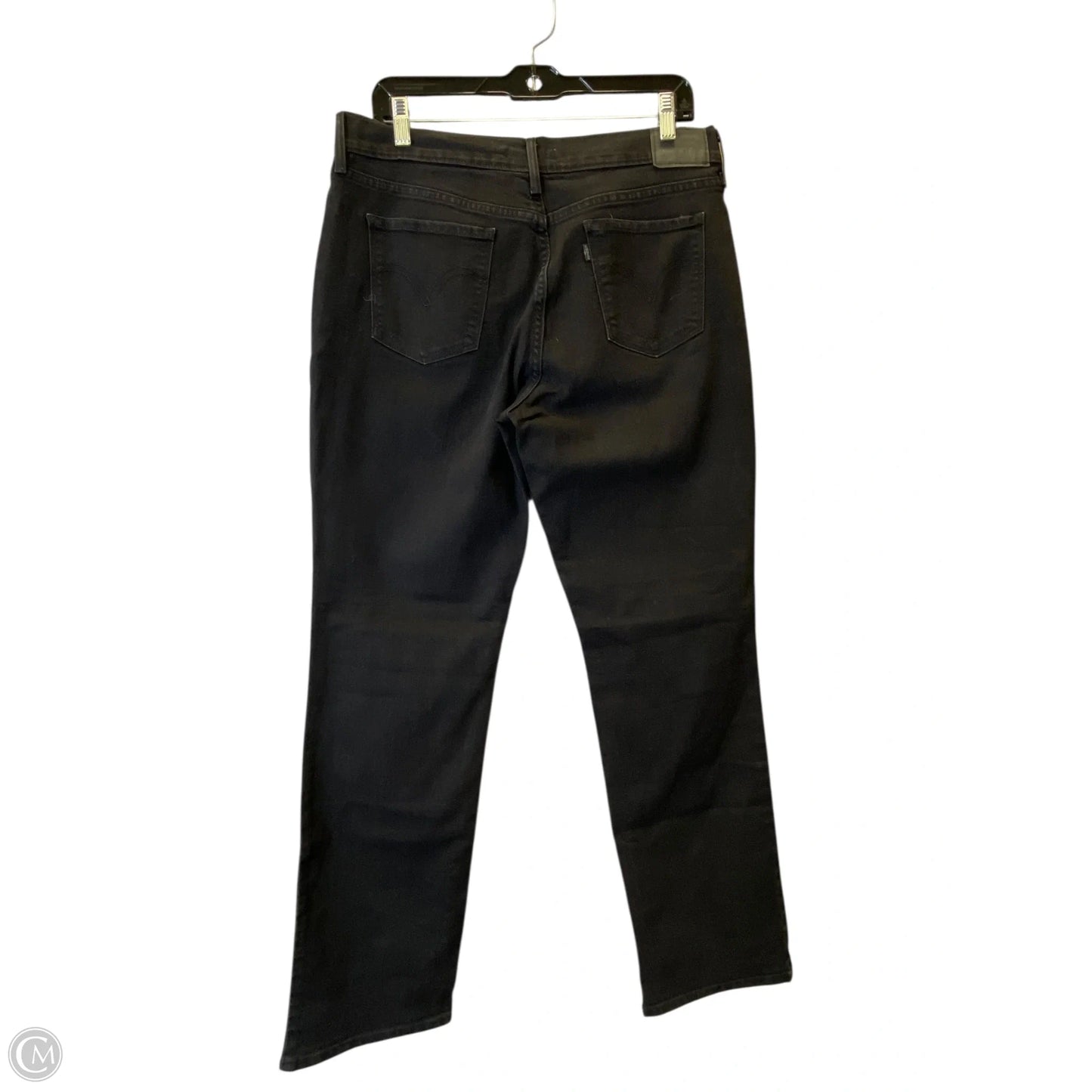 Jeans Straight By Levis In Black, Size: 12