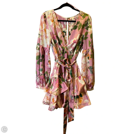 Dress Casual Midi By Clothes Mentor In Floral Print, Size: L