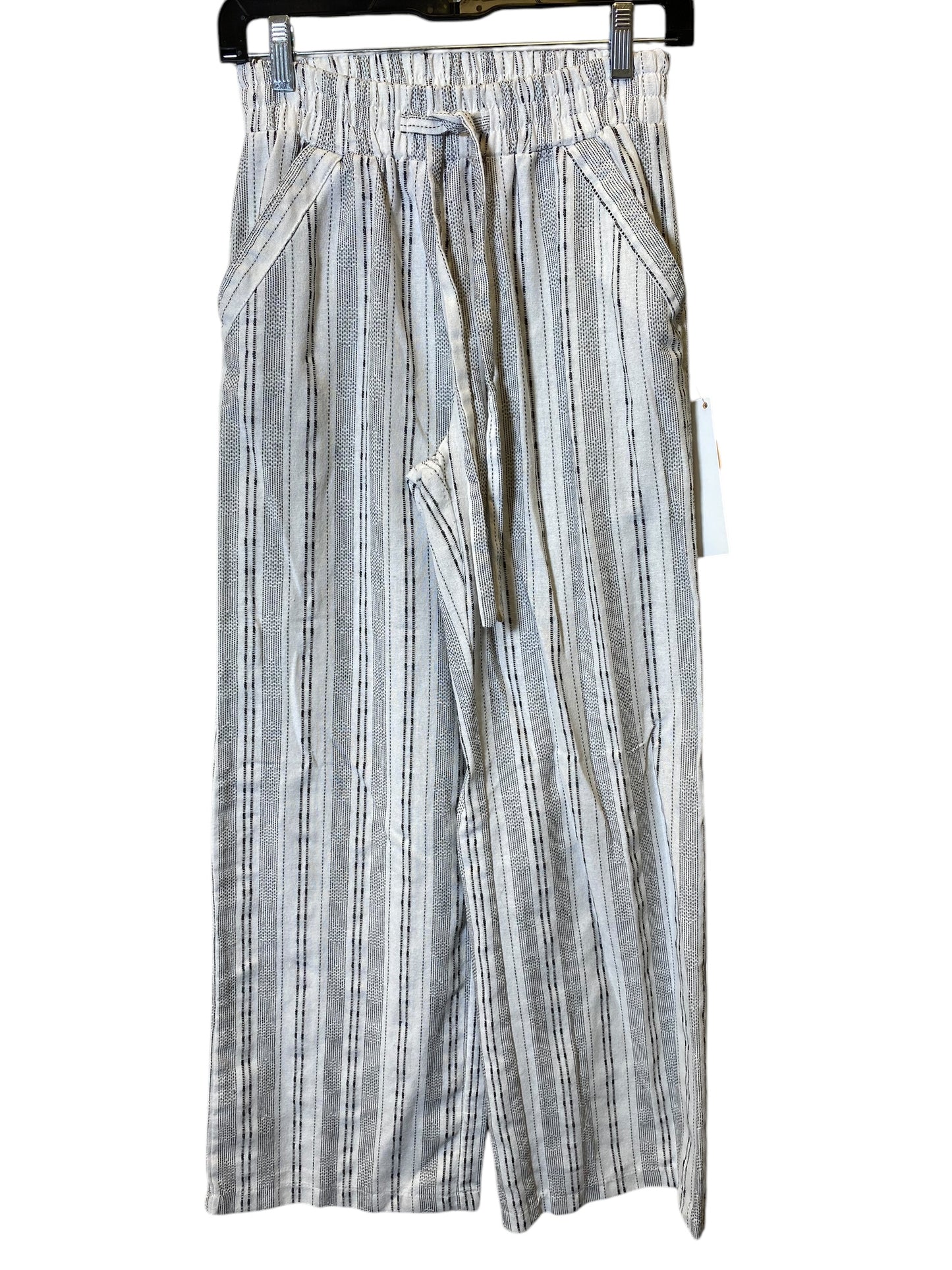 Pants Linen By Sienna Sky In Black & White, Size: 4