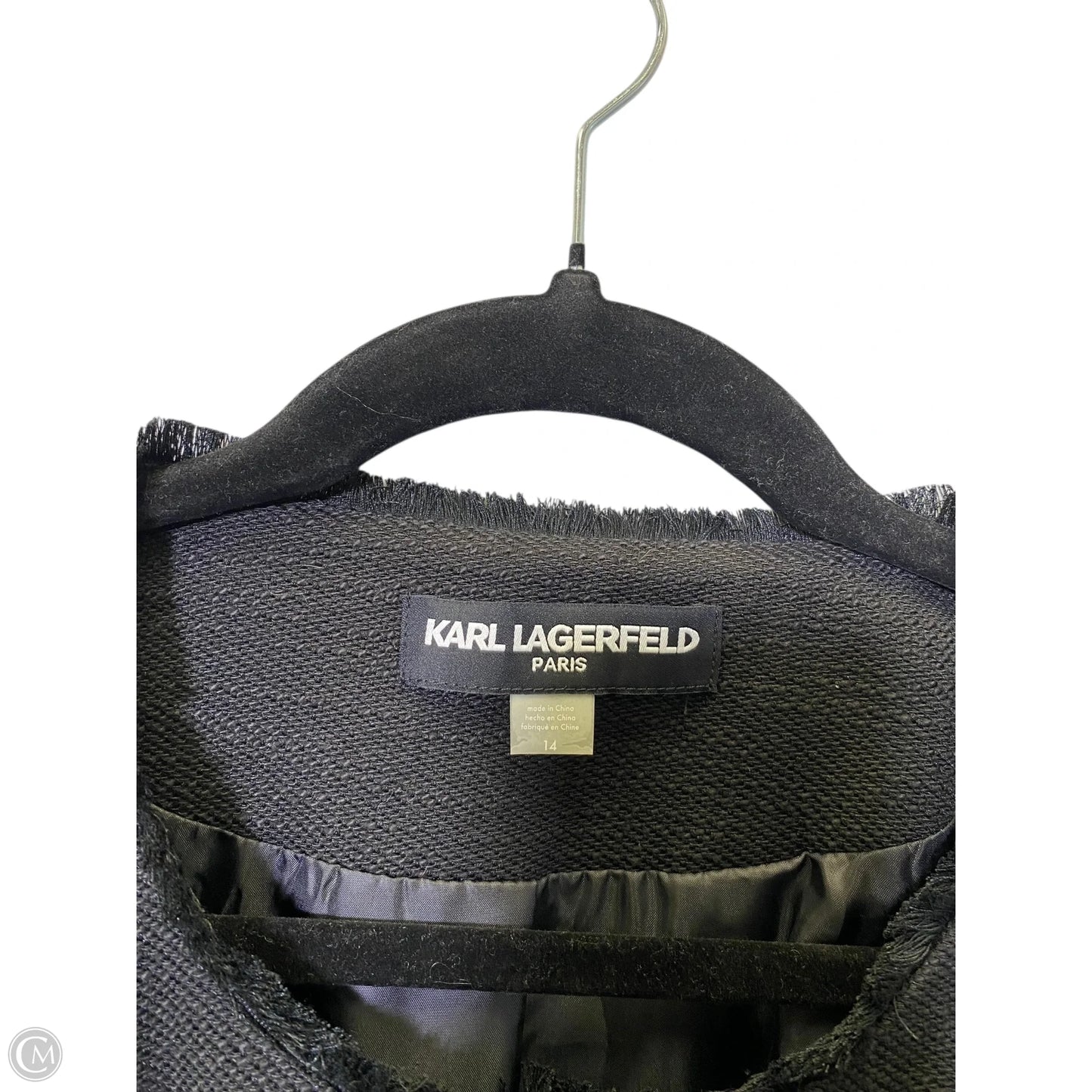 Coat Designer By Kurt Geiger In Black, Size: L