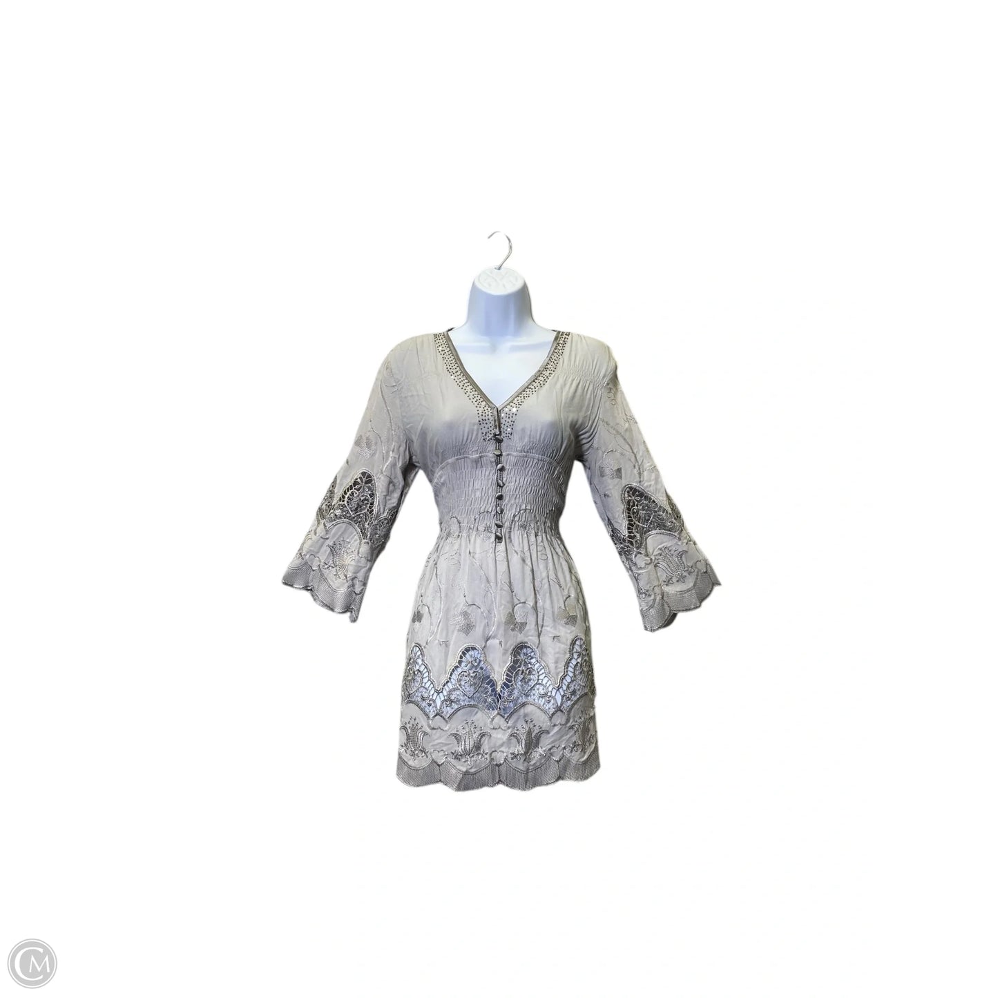 Dress Casual Midi By Clothes Mentor In Grey, Size: M