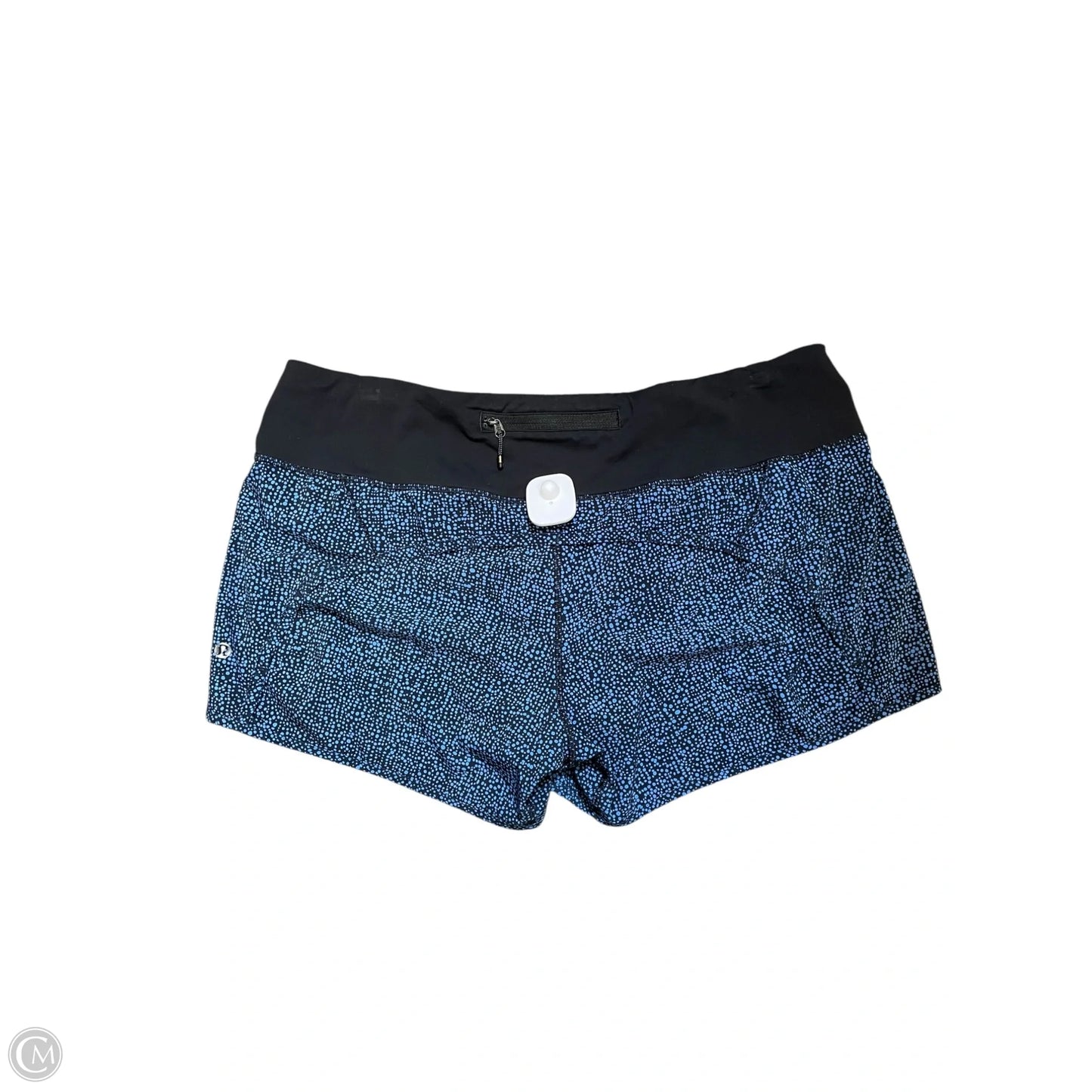 Athletic Shorts By Lululemon In Black & Blue, Size: L