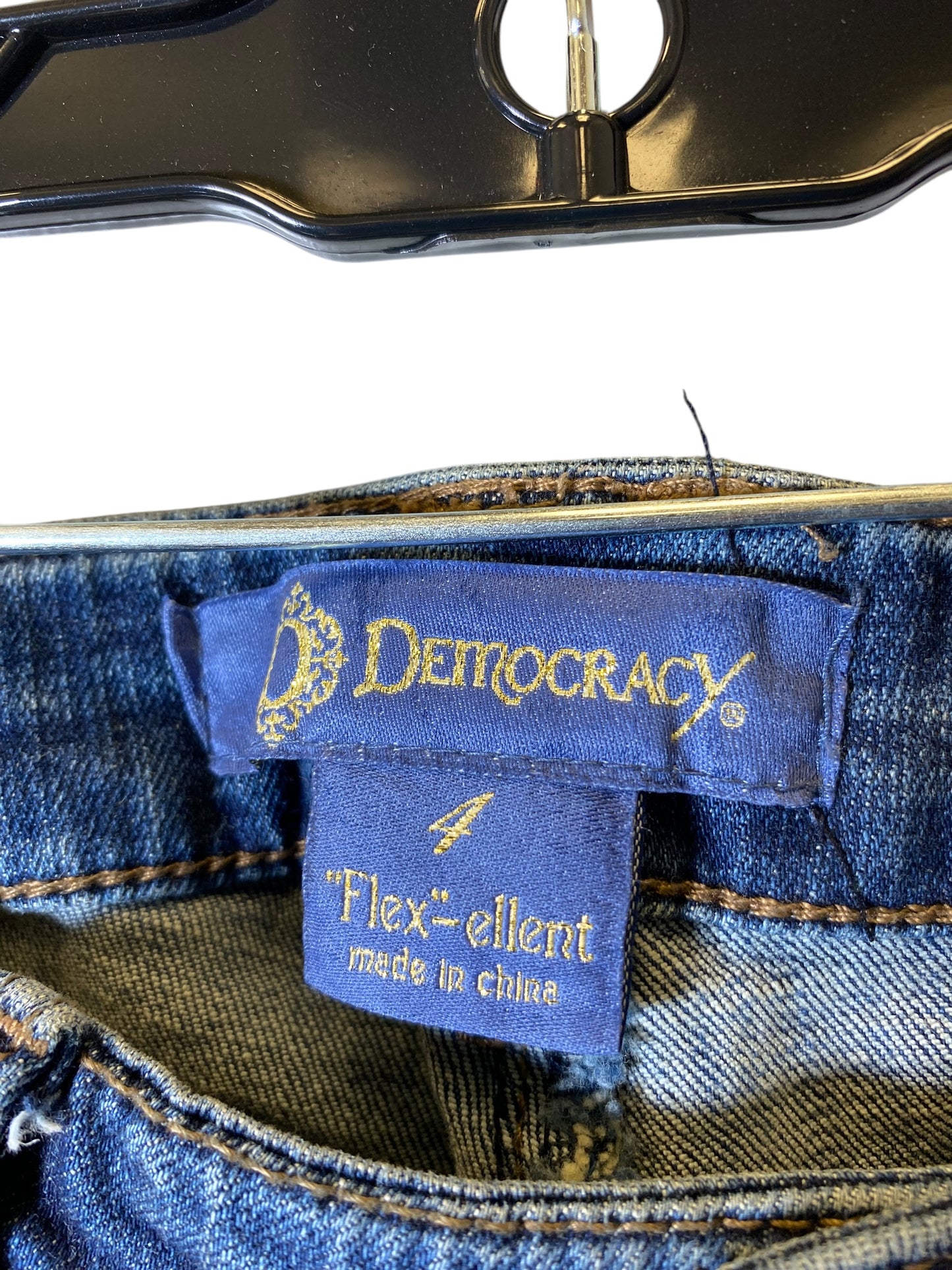 Jeans Straight By Democracy In Floral Print, Size: 4