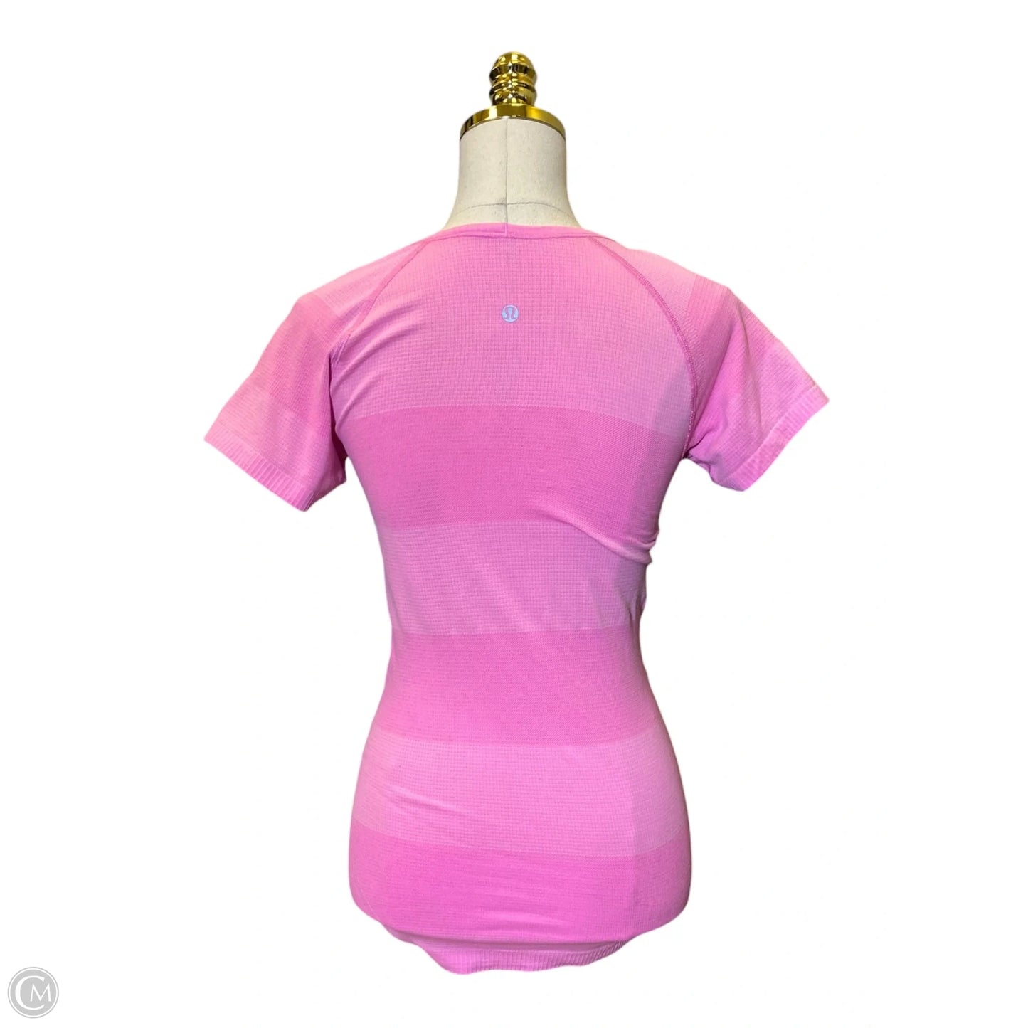 Athletic Top Short Sleeve By Lululemon In Pink, Size: S