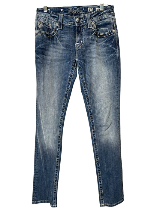 Jeans Straight By Miss Me In Blue, Size: 4