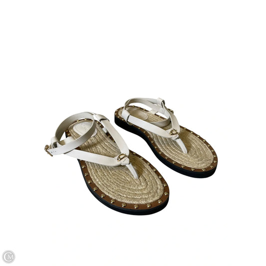 Sandals Designer By Coach In Cream & Tan, Size: 6