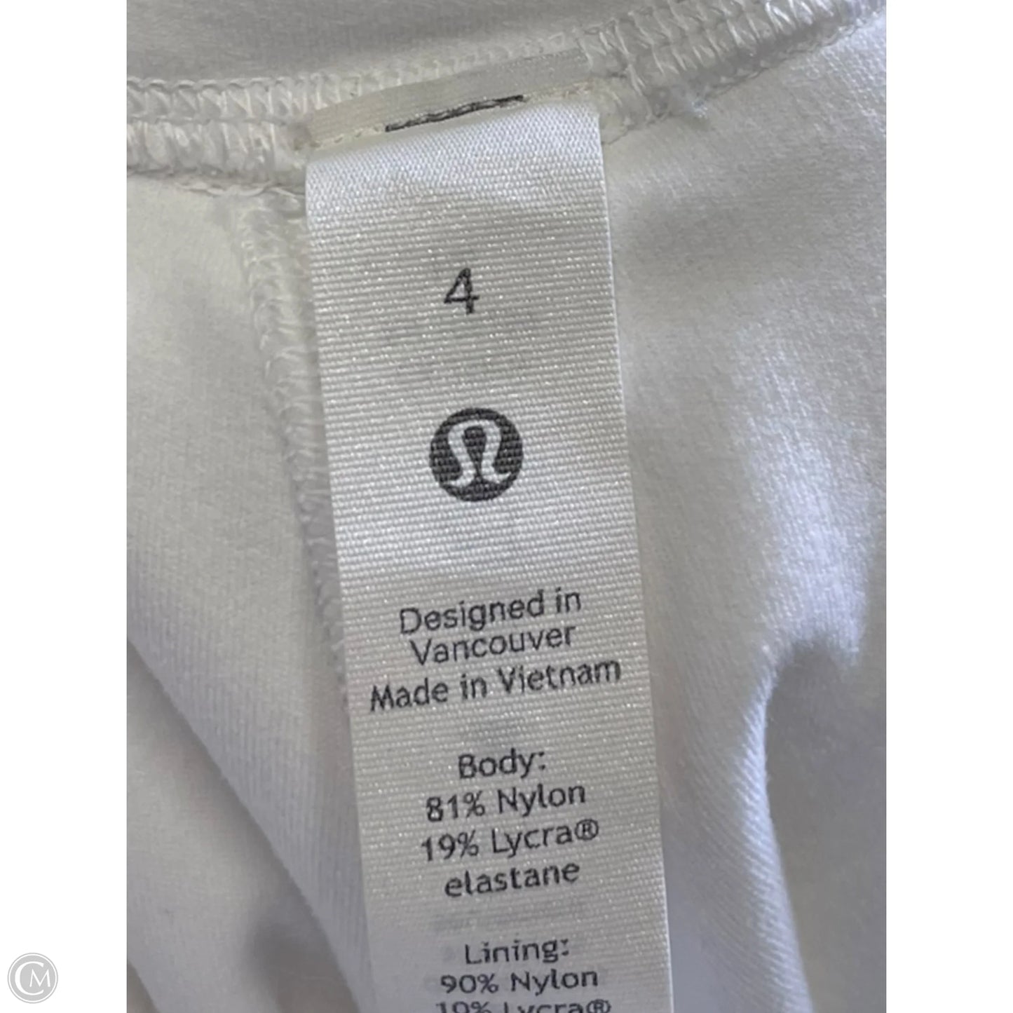 Athletic Shorts By Lululemon In White, Size: S